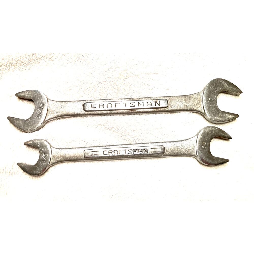 Vintage Craftsman V-Series Open-End Wrench Set 15/16", 1", 3/4", 7/8", USA - Picture 2 of 2